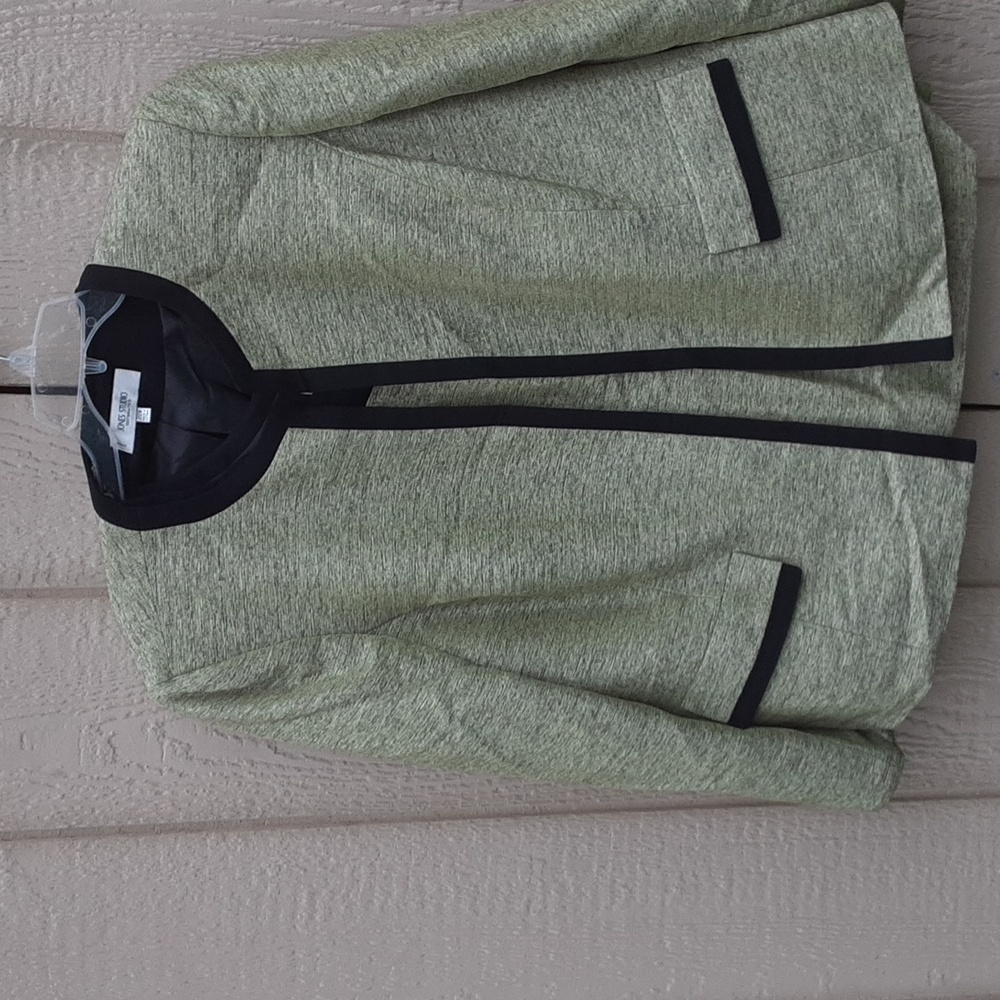 Plus size suit jacket and blouse